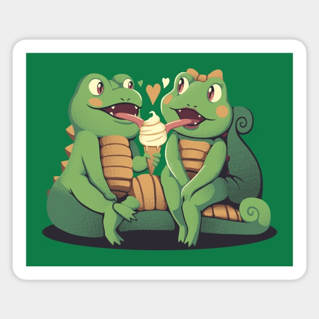 Gecko Love Ice Cream by Tobe Fonseca Sticker by Tobe_Fonseca